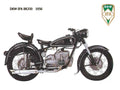 DKW IFA BK350 1956 motorbike A4 Photo Print