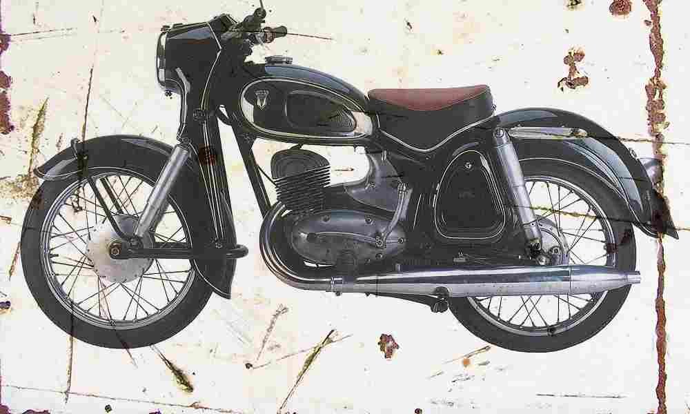 DKW RT175 1957 Aged Vintage A4 Photo Print