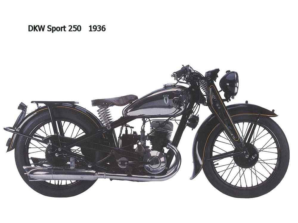 DKW Sport250 1936 motorbike A4 Photo Print