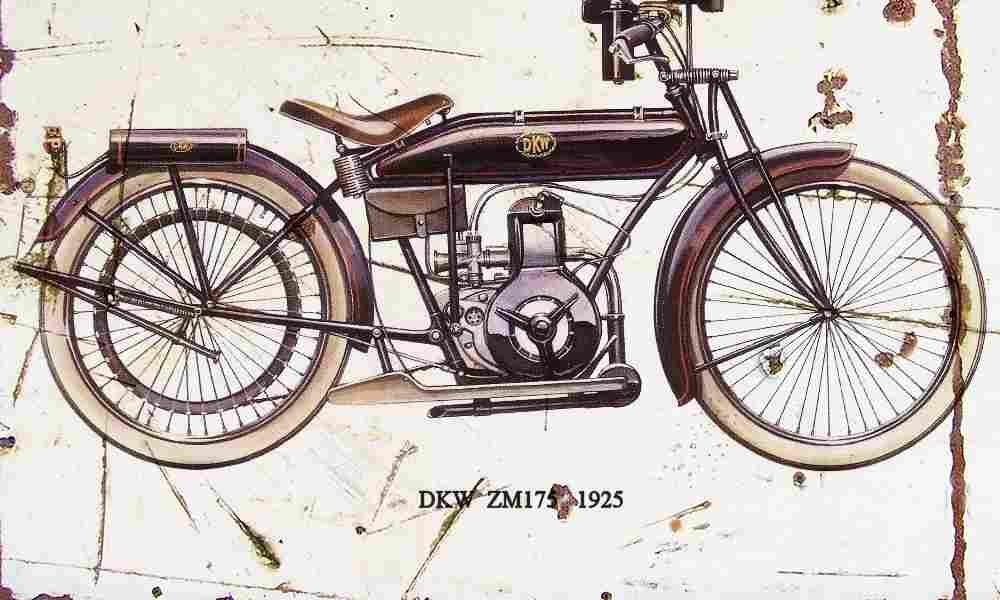 DKW ZM175 1925 Aged Vintage A4 Photo Print