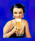 DRBE1059, Lady Drinking Bee Advert A4 Photo Print