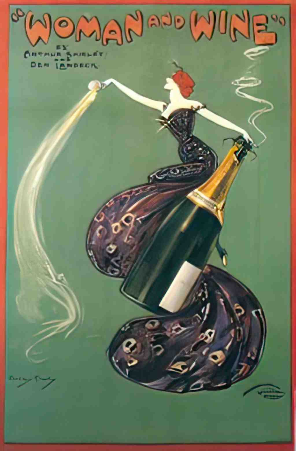 DRCC1025H, Woman & Wine, 18 Advert A4 Photo Print