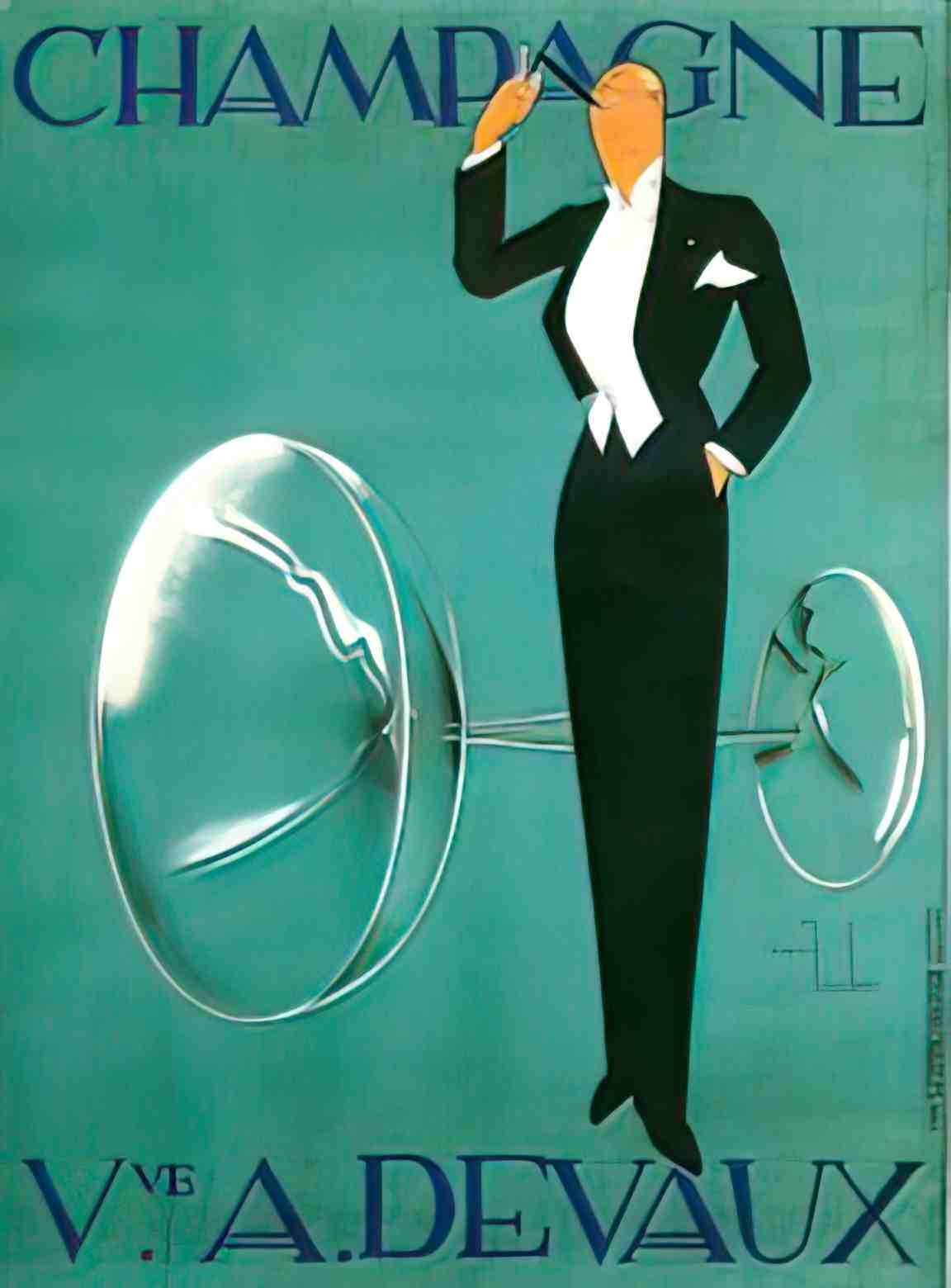 DRCC1044H, Champagne Devaux Advert A4 Photo Print