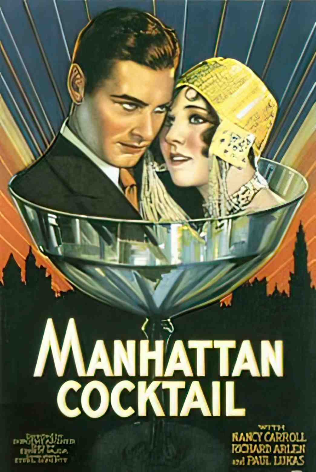 DRCC1074H,Manhattan Cocktai Advert A4 Photo Print