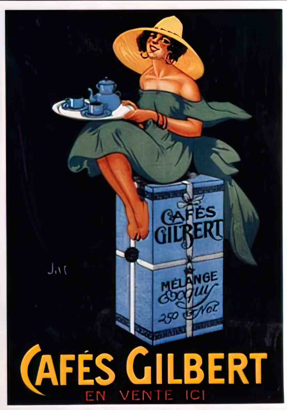 DRNA1009V, Cafes Gilbert  Advert A4 Photo Print