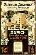 DRNA1019, Grand Cafe, Zuric Advert A4 Photo Print