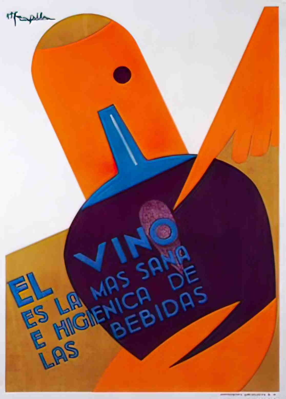 DRWN1038, El Vino  Advert A4 Photo Print