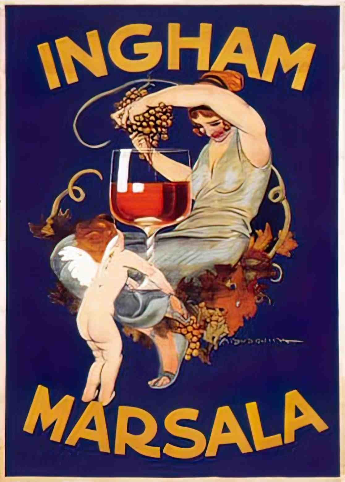 DRWN1039, Ingham Marsala  Advert A4 Photo Print