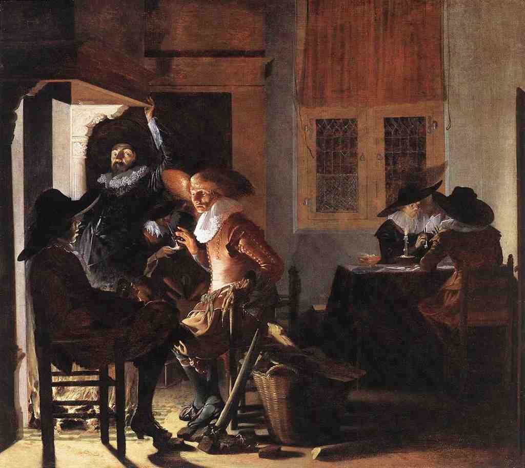DUYSTER Willem Cornelisz Soldiers beside a Fireplace Art A4 Photo Print