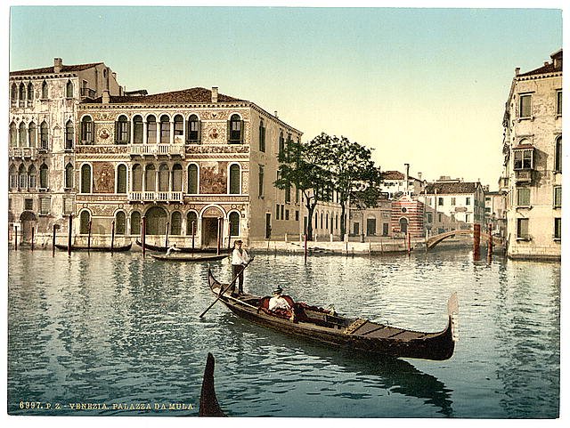Da Mulla Palace Venice Vintage A4 Photo Print