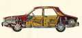 Dacia 1300 1978 cutaway A4 Photo Print