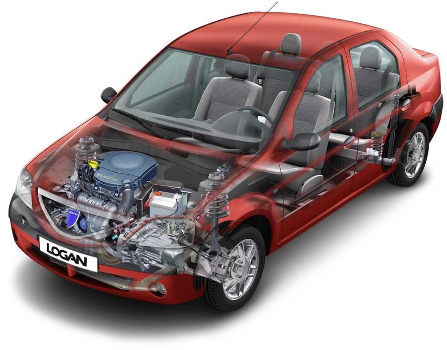 Dacia Logan 2004 cutaway A4 Photo Print