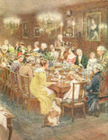 Dadd Frank 1851 1929 Old Christmas 1916 Christmas Dinner A4 Photo Print
