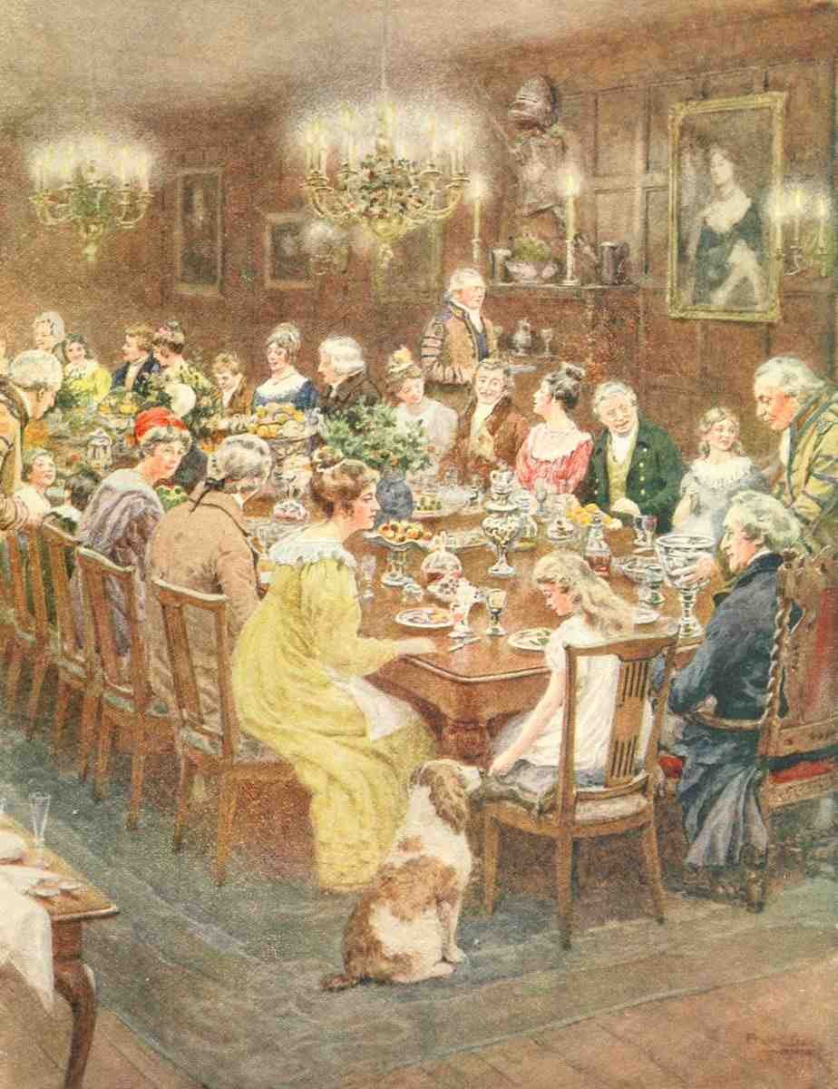 Dadd Frank 1851 1929 Old Christmas 1916 Christmas Dinner A4 Photo Print