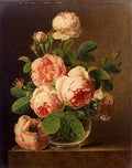 Dael Jan Frans Van Still Life Of Roses In A Glass Vase A4 Photo Print