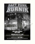 Daft Punk Burning Vintage Retro Advert Poster A4 Photo Print