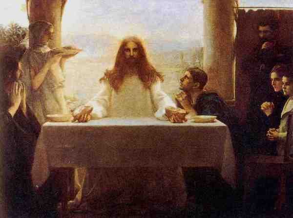 Dagnan Bouveret Christ And The Disciples At Emmaus A4 Photo Print