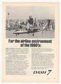 Dah7 Dash7 Plane Vintage Retro Advert Ads A4 Photo Print