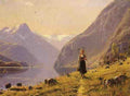 Dahl Hans Norwegian 1849 To 1937 By The Fjord O 5 A4 Photo Print