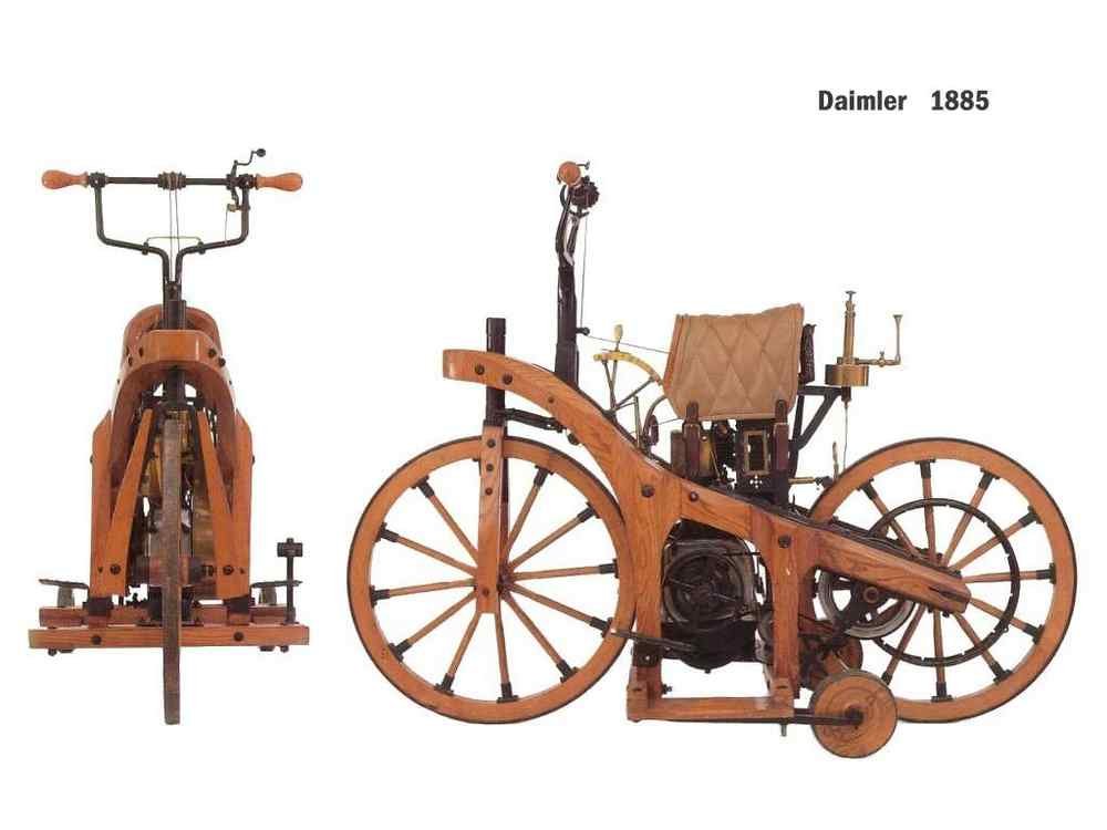Daimler 1885 motorbike A4 Photo Print