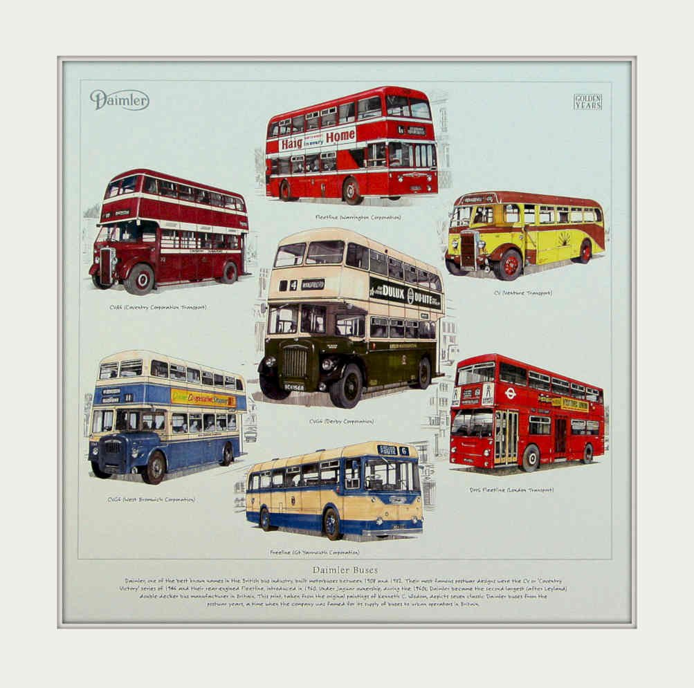 Daimler Buses Classic Vintage Retro Advert Poster A4 Photo Print