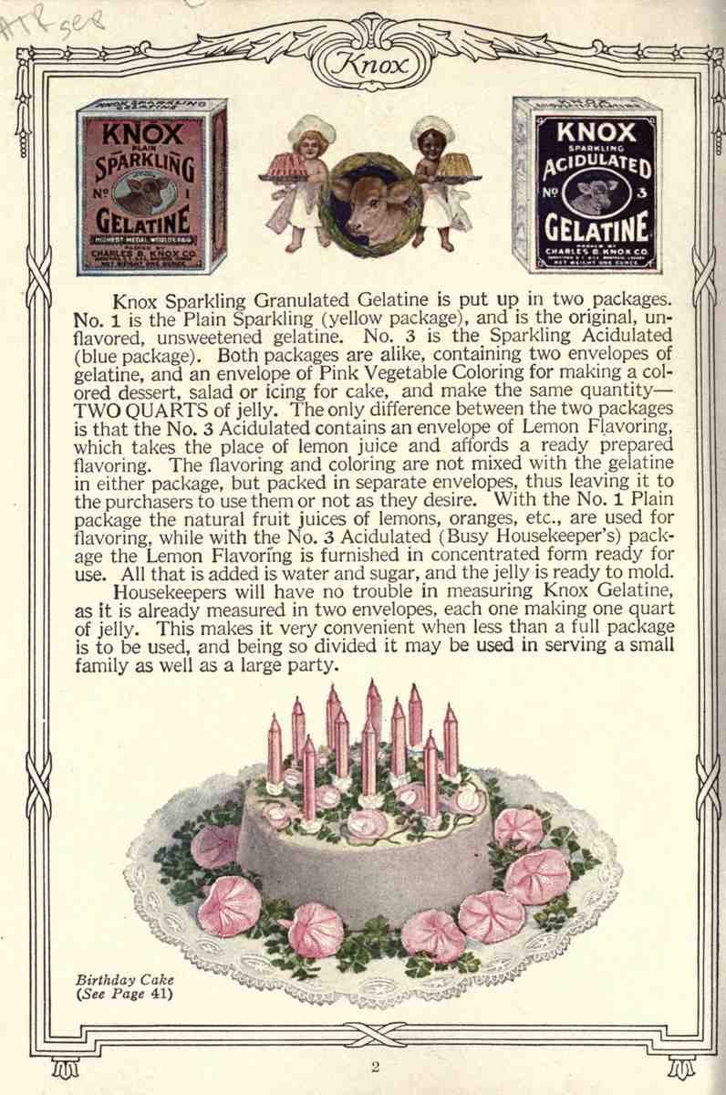 Dainty Deserts for Dainty People c1915 Birthday Cake A4 Photo Print