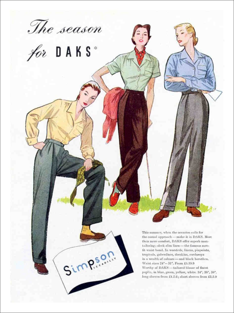 Daks Simpson Womenswear 1950s Vintage Retro Advert Poster A4 Photo Print