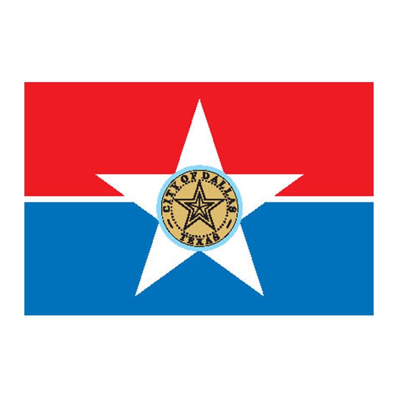 Dallas City Flag N6203 A4 Photo Print