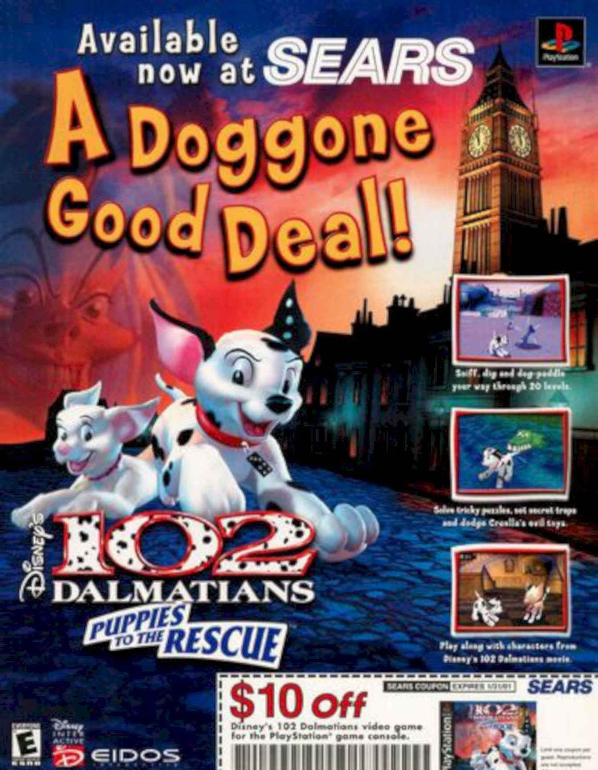 Dalmatians Puppies Bigben Vintage Retro Advert Poster A4 Photo Print