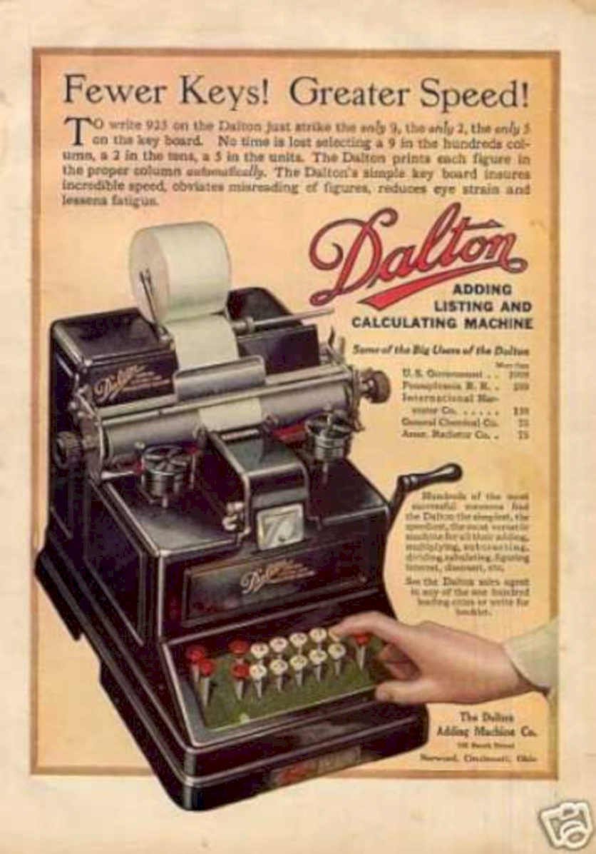 Dalton Adding Machine Vintage Retro Advert Ads A4 Photo Print