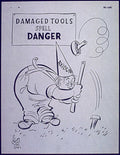 Damaged Tools Danger Vintage Retro Advert Ads A4 Photo Print