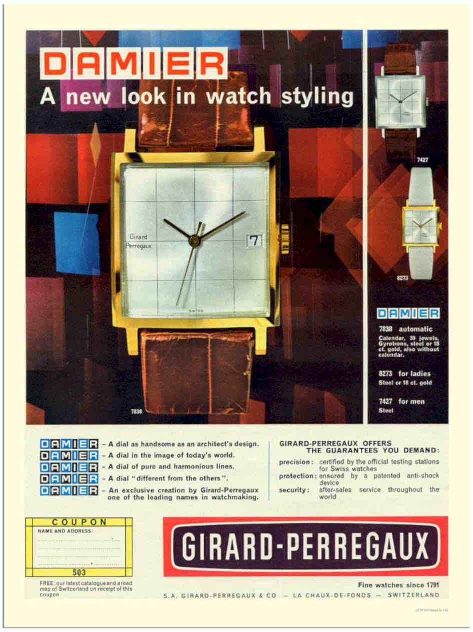 Damier Watches Vintage Retro Advert Poster A4 Photo Print