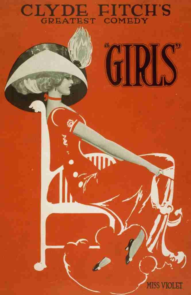 Dana T Bennett Co Clyde Fitchs Greatest Comedy Girls c1910 Miss Violet A4 Photo Print