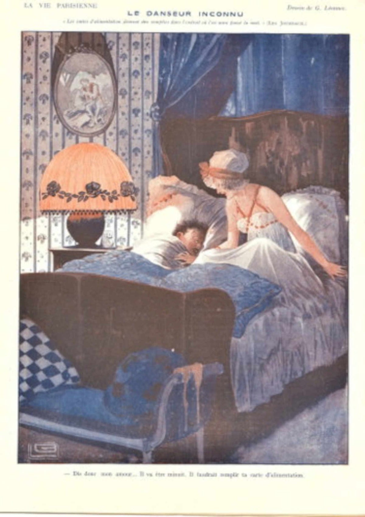 Dancer Bedroom La Vie Parisienne Vintage Retro Advert