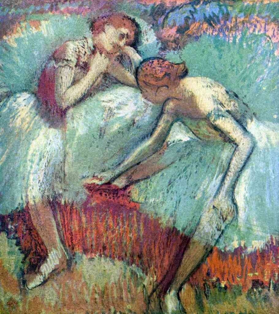Dancers In Green Degas Impressionism A4 Photo Print