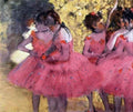 Dancers in pink between the scenes by Degas Impressionism A4 Photo Print