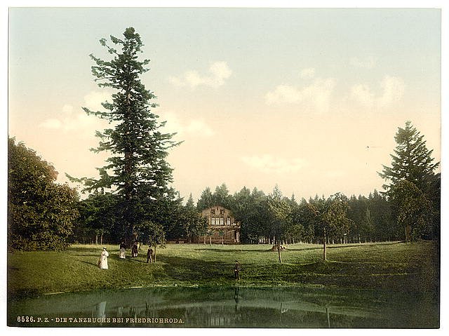 Dancing pavillion Friedrichrhoda Thuringia Vintage A4 Photo Print
