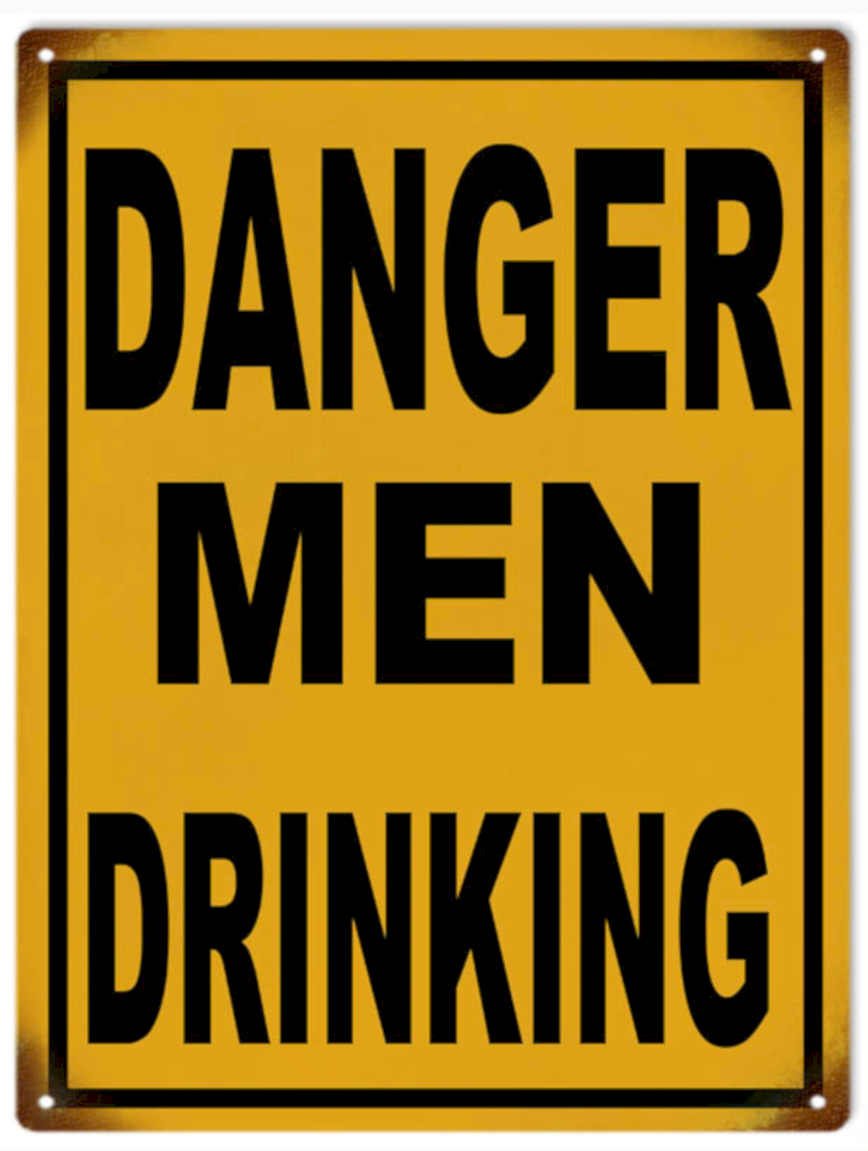 Danger Men Drinking Vintage Retro Advert Ads A4 Photo Print
