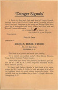 Danger Signals Book Vintage Retro Advert Ads A4 Photo Print