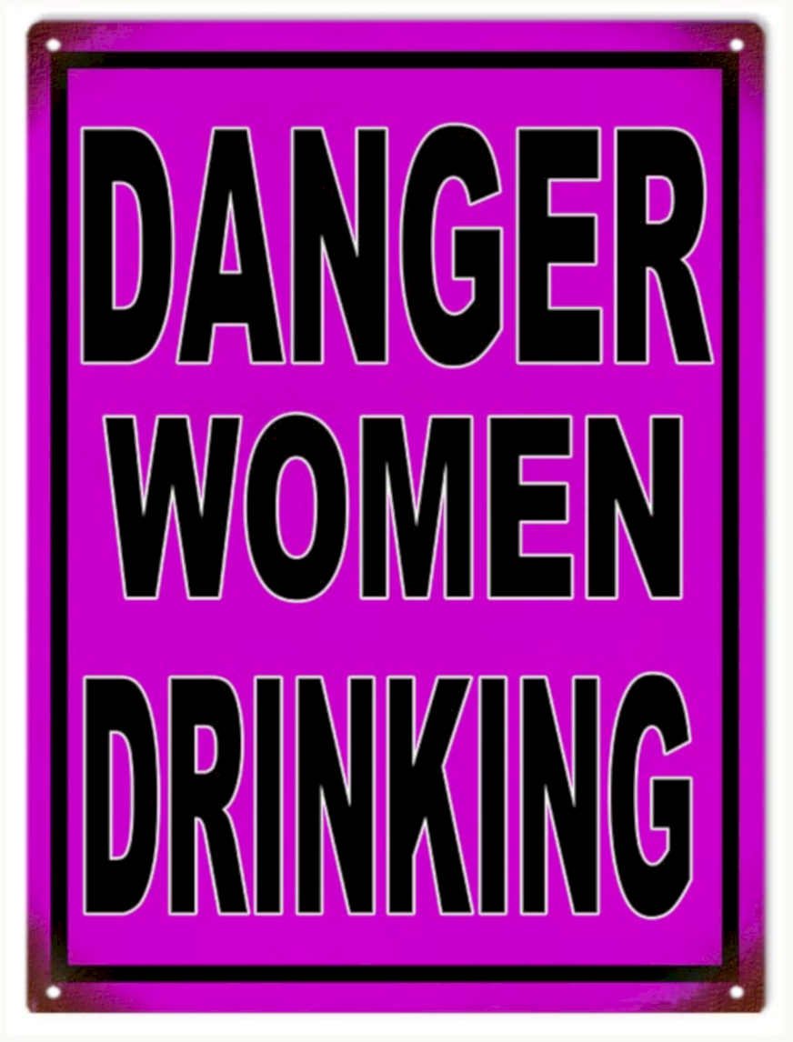 Danger Women Drinking Vintage Retro Advert Ads A4 Photo Print
