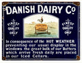 Danish Dairy Sign Vintage Retro Advert Ads A4 Photo Print