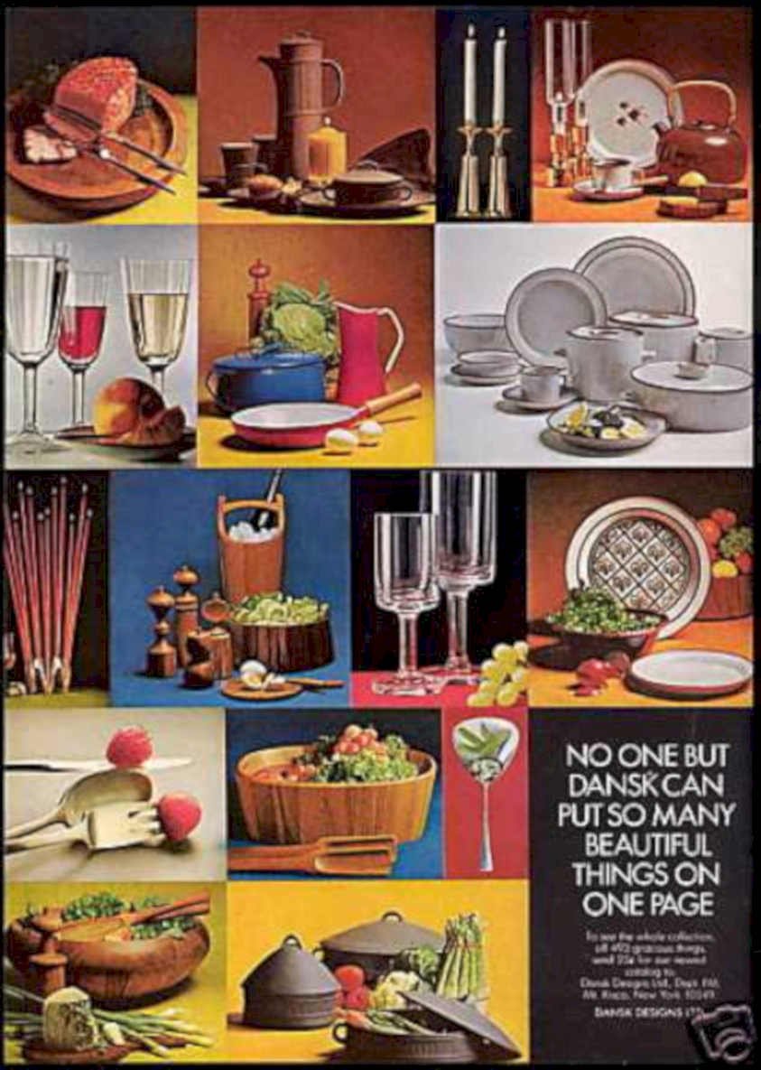 Danish Tableware Objects Vintage Retro Advert Ads A4 Photo Print