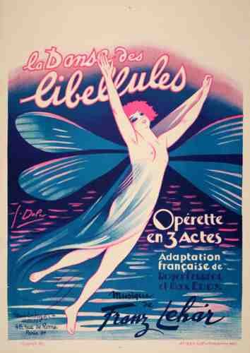 Danse Des Libellules Dola Operetta Art Deco French Dance Vintage Advert A4 Photo Print