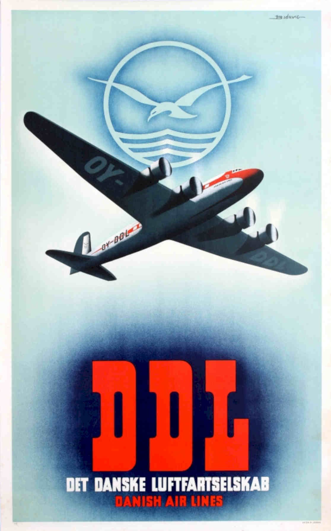Dansk Dc3 Dol Vintage Retro Advert Poster A4 Photo Print