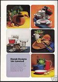 Dansk Designs Tableware Vintage Retro Advert Ads A4 Photo Print