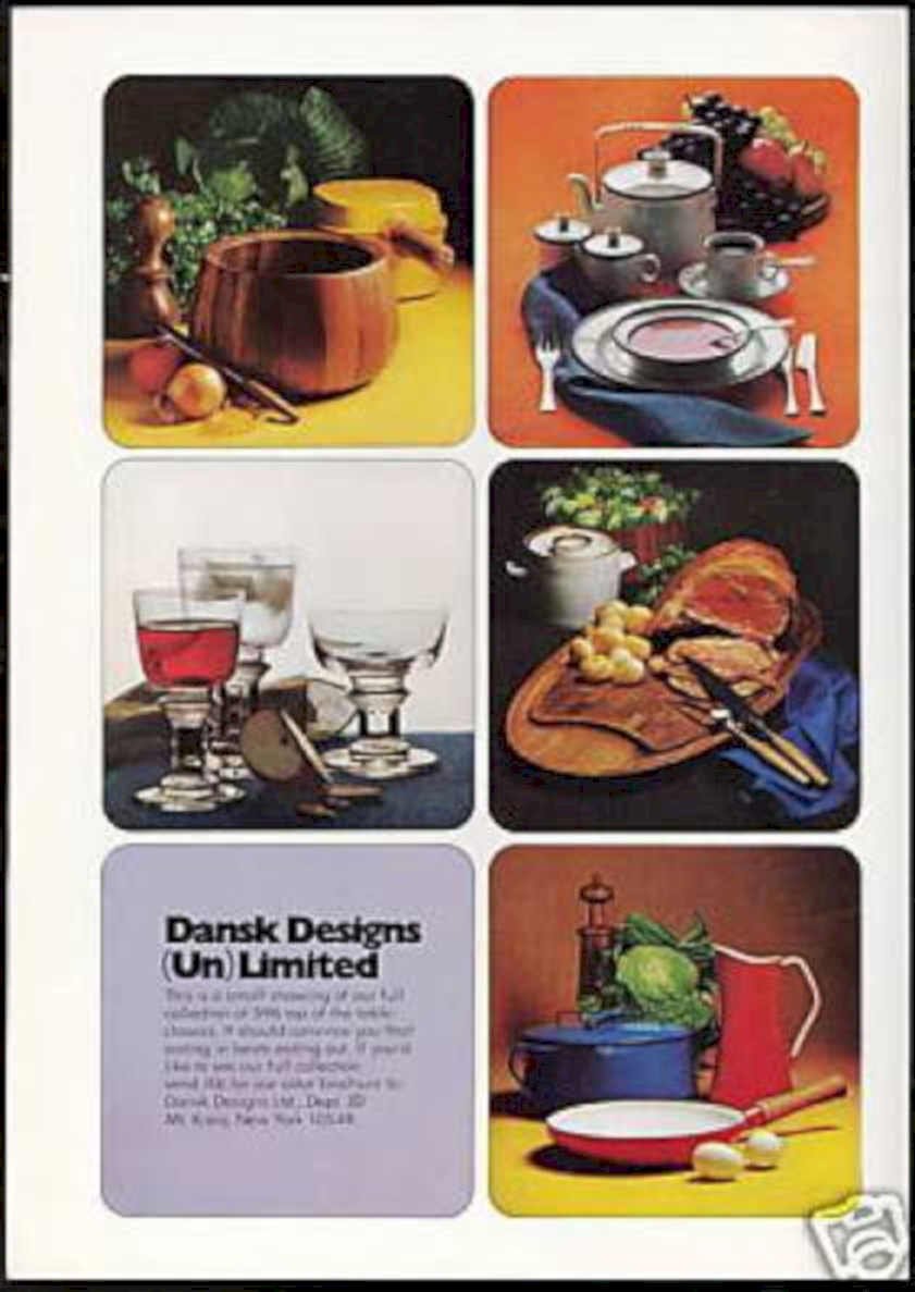 Dansk Designs Tableware Vintage Retro Advert Ads A4 Photo Print