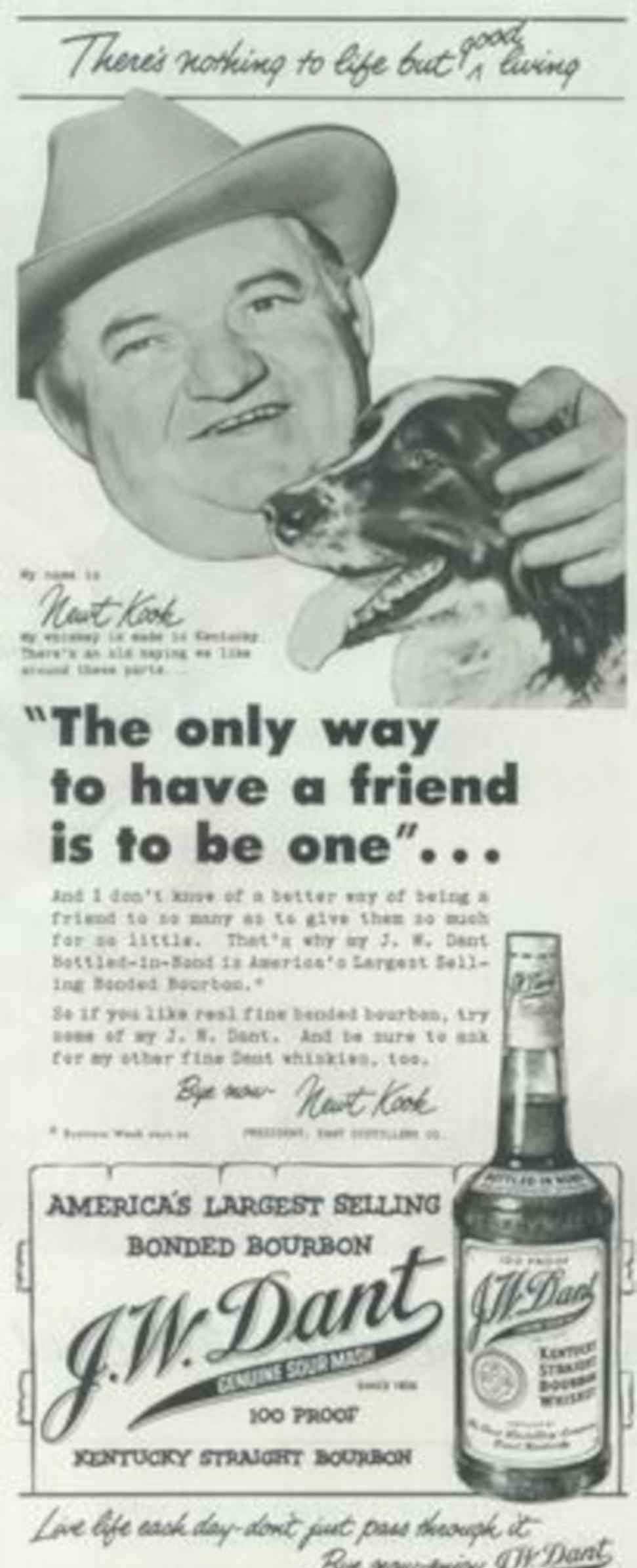 Dant Cowboy Bourbon Vintage Retro Advert Poster A4 Photo Print