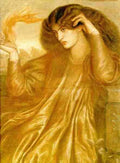 Dante Gabriel Rossetti La Donna Della Fiamma A4 Photo Print