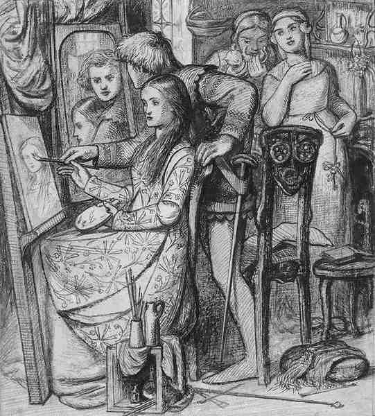 Dante Gabriel Rossetti Rossetti A Parable Of Love A4 Photo Print