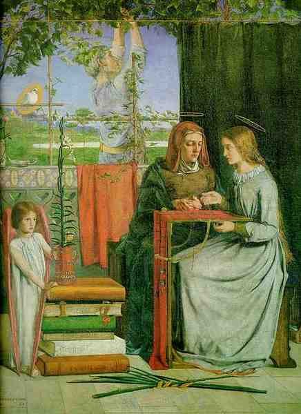 Dante Gabriel Rossetti The Childhood Of The Virgin A4 Photo Print